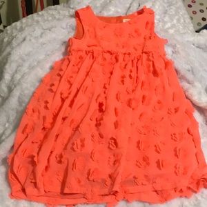 Cat and Jack Neon Orange/Coral Dress 5T